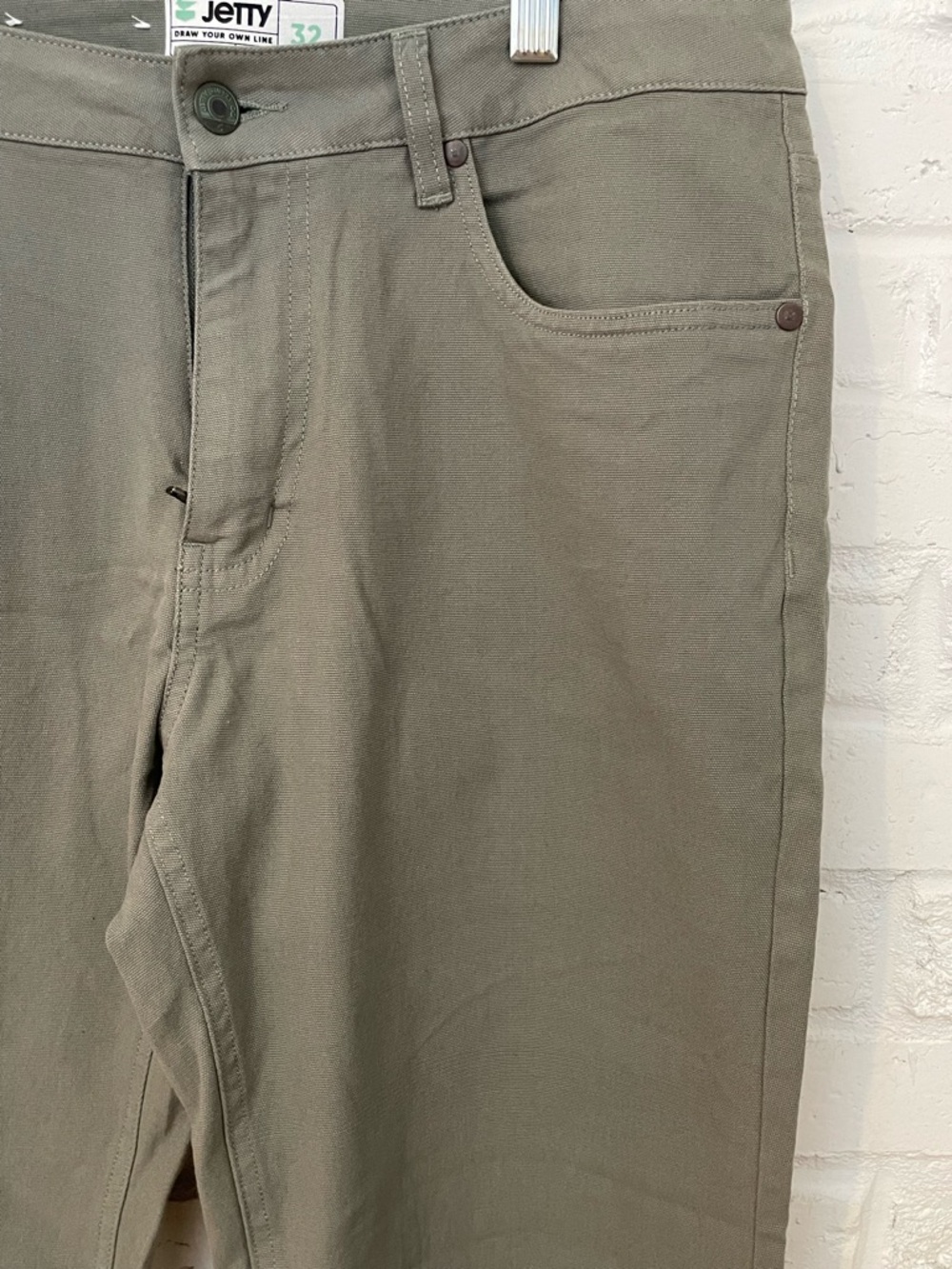 Jetty Olive Green Men's Chinos - Picture 3 of 4